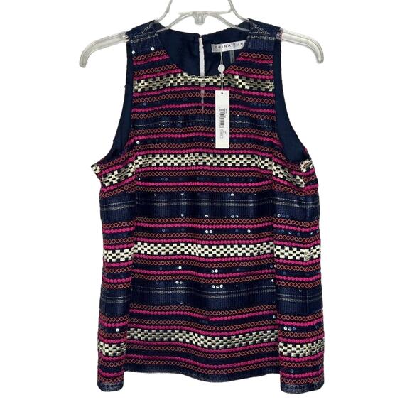 Trina Turk Women's 6 Sleeveless Sequin Top Multicolor NWT - Picture 1 of 12